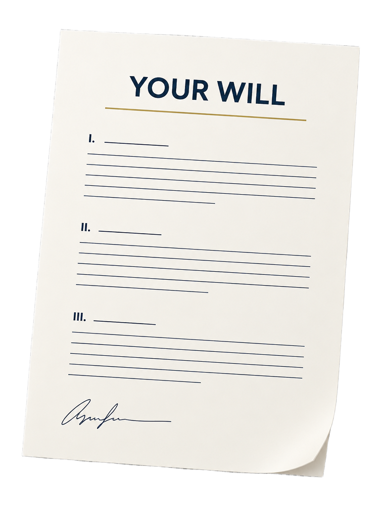 Illustration of a signed Will